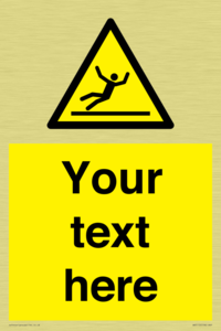 Custom Figure Slipping Sign